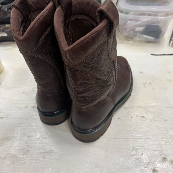 John Deere Brown Leather Mid-Calf Boots Waterproof Men’s Size 9M main image 7